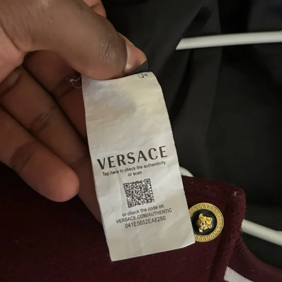Versace burgundy varsity jacket - Picture 2 of 4